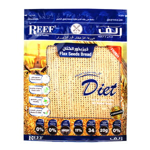 اشتري قم بشراء Reef Diet Flax Seeds Bread No Added Sugar 270 g Online at Best Price من الموقع - من لولو هايبر ماركت Brought In Bread في الامارات