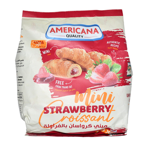 اشتري قم بشراء Americana Mini Strawberry Croissant 10 x 22 g Online at Best Price من الموقع - من لولو هايبر ماركت Brought In Bread في الكويت