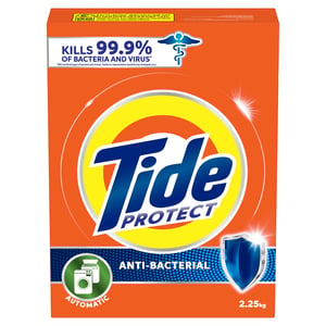 Buy Tide Automatic Protect Antibacterial Laundry Detergent Original Scent 2.25 kg Online at Best Price | Front load washing powders | Lulu Kuwait in Saudi Arabia