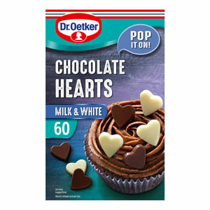Buy Dr.Oetker Milk & White Chocolate Hearts 40 g Online at Best Price | Cake Decorations | Lulu Kuwait in UAE