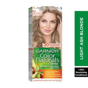 Buy Garnier Color Naturals 8.1 Light Ash Blonde 1 pkt Online at Best Price | Permanent Colorants | Lulu Egypt in Kuwait