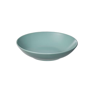 Little Homes Turquoise Stoneware Deep Plate 8.5