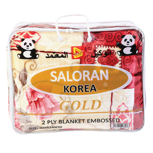 Dabbous Saloran Gold Blanket 2Ply 220x240cm Assorted Colors & Designs