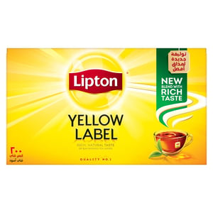ليبتون شاي أسود بالعلامة الصفراء 200 كيس شاي