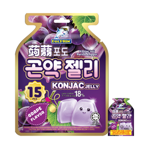 Captain Dolphin Konjac Jelly Grape Flavor 15 pcs 300 g