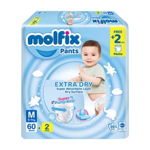 Molfix Extra Dry Pants Jumbo Pack M60pcs