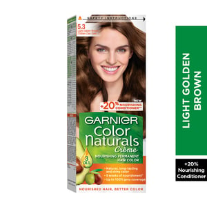 Buy Garnier Color Naturals 5.3 Light Golden Brown 1 pkt Online at Best Price | Permanent Colorants | Lulu Kuwait in Kuwait