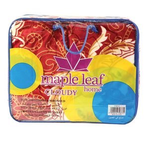 Maple Leaf Cloudy Blanket 2Ply 160x220cm 2.1Kg  Assorted Colors & Designs