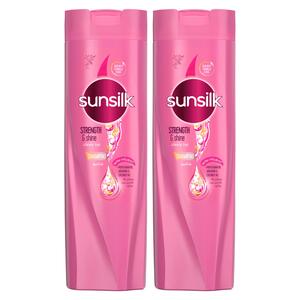 Buy Sunsilk Shampoo Strength & Shine 2 x 350 ml Online at Best Price | Shampoo | Lulu UAE in UAE