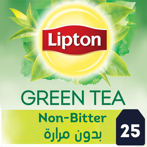 ليبتون شاي أخضر نقي بدون مرارة 25 كيس شاي