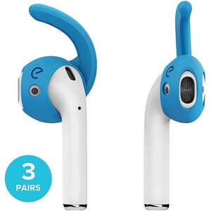 KEYBUDZ EarBudz 2.0 Ear Hooks and Covers Accessories 3 Pairs for AirPods 1 & 2 - Sky Blue