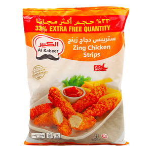 Al Kabeer Spicy Zing Chicken Strips 750 g + 250 g