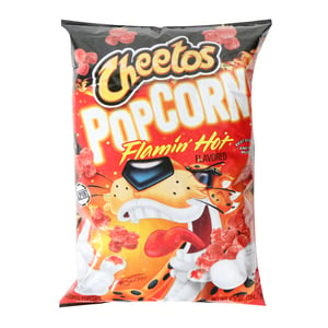 Buy Cheetos Flamin Hot Flavored Popcorn 184.2 g Online at Best Price | Corn Based Bags | Lulu Kuwait in Kuwait