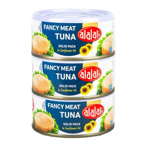 اشتري قم بشراء العلالي لحم تونا فاخر بزيت دوار الشمس عبوة اقتصادية 3 × 170 جم Online at Best Price من الموقع - من لولو هايبر ماركت Canned Tuna في الامارات