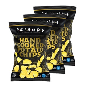 اشتري Friends Salt Hand Cooked Potato Chips 3 x 40 g Online at Best Price | Potato Bags | Lulu UAE في الامارات