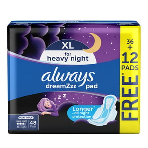 Buy Always Cool & Dry Maxi Thick Night Sanitary Pads Value Pack 48 pcs Online at Best Price | Sanpro Pads | Lulu KSA in UAE