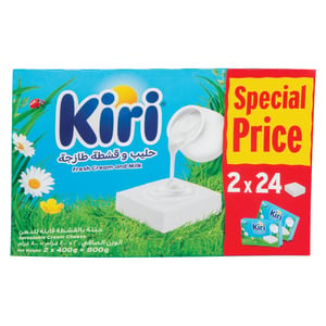 Kiri Spreadable Cream Cheese Squares 2 x 24 Portions 800 g