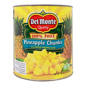 Del Monte Pineapple Chunks in Syrup, 3 kg