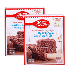 Buy Betty Crocker Super Moist Milk Chocolate Cake Mix 2 x 510 g Online at Best Price | Cake & Dessert Mixes | Lulu Kuwait in Kuwait