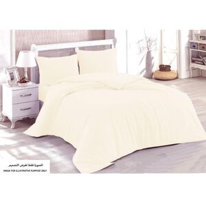 Homewell Fitted Sheet Single 2pc Set Cream