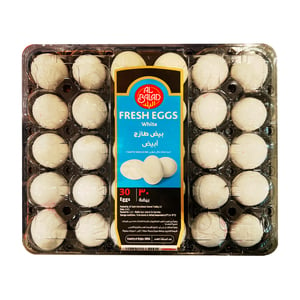اشتري قم بشراء Al Balad Indian Fresh White Eggs 30 pcs Online at Best Price من الموقع - من لولو هايبر ماركت White Eggs في الامارات