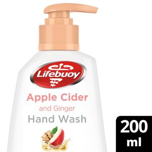 Lifebuoy Apple Cider and Ginger Antibacterial Liquid Soap and Hand Wash, 200 ml