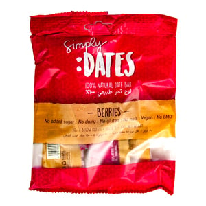 Simply Dates Natural Date Bar With Berries 5 x 30 g