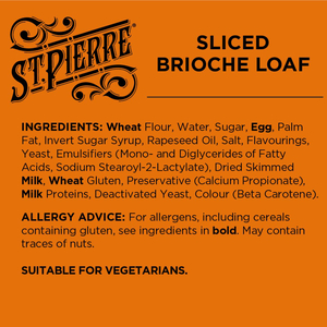 St Pierre Sliced French Brioche Loaf 500 g