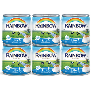 Buy Rainbow Lite Evaporated Milk 6 x 170 g Online at Best Price | Evaporated Milk | Lulu UAE in UAE