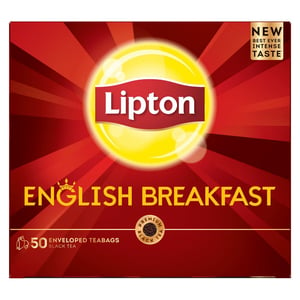 Lipton Black Tea English Breakfast Envelope 50 Teabags