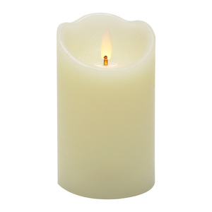 Maple Leaf Battery Operated LED Wax Candle 7.5x12.5cm