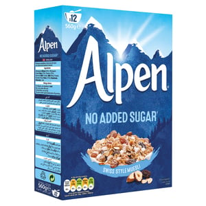 Alpen No Added Sugar Swiss Style Muesli Value Pack 560 g
