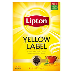 Buy Lipton Yellow Label Black Loose Tea 200 g Online at Best Price | Black Tea | Lulu Kuwait in UAE