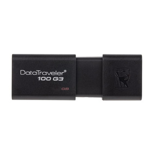 Kingston USB3 Data Traveler 100G3 Flash Drive, 256GB, 130MB/s, Black, DT100G3