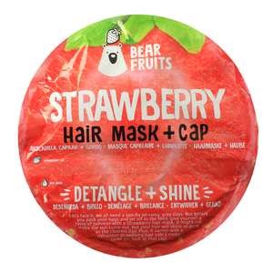 Bear Fruits Strawberry Hair Mask + Cap, 20 ml