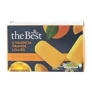 اشتري قم بشراء Morrisons The Best Valencia Orange Ice Lollies 4 x 73 ml Online at Best Price من الموقع - من لولو هايبر ماركت Ice Cream Impulse في الكويت