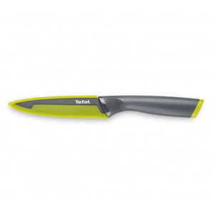 Tefal Fresh Kitchen Utility Knife with Cover Grey/Yellow Stainless Steel/Plastic 12 cm