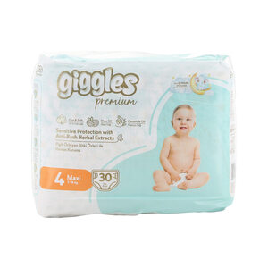 Giggles Premium Baby Diaper Maxi Size 4 7-18kg 30 pcs
