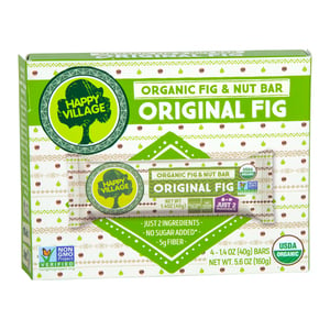 Happy Village Organic Fruit & Nut Bar Original Fig 4 x 40 g