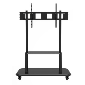 Zenan TV Stand, Screen Size 60 -100 Inches, Upto 150 Kg Weight Capacity, Metal Frames, Heavy Duty Tv Stand with Wheels with Lock, Black, ZTS-XD007