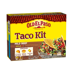 Buy Old El Paso Crunchy Taco Kit Garlic & Paprika 308 g Online at Best Price | Mexican Foods | Lulu KSA in Kuwait