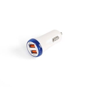Automate Dual Port USB Car Charger, 37.2 W, White, C2665