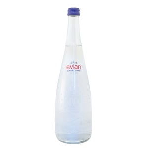 Evian Sparkling Carbonated Natural Mineral Water 750 ml