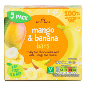 Morrisons Mango & Banana Bars 5 x 30 g