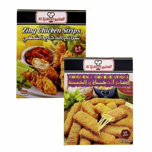 Al Kabeer Zing Chicken Strips 320 g + Al Kabeer Chicken & Cheese Sticks 250 g