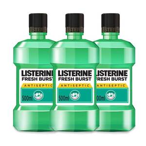 Listerine Fresh Burst Antiseptic Mouthwash 3 x 500 ml