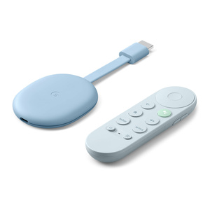 Google Chromecast with Google TV, Streaming Entertainment in 4K HDR, Sky/Blue, GA01923