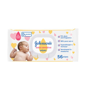 Johnson's Baby Wipes Extra Sensitive, 56 pcs