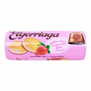 Elgorriaga Strawberry Flavored Filled Biscuit 180 g