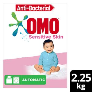 Buy Omo Washing Powder Anti-Bacterial Automatic Sensitive Skin Front Load 2.25 kg Online at Best Price | Front load washing powders | Lulu UAE in Kuwait